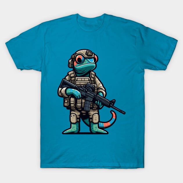 Tactical Cameleon Mastery Tee: Where Style Meets Stealth T-Shirt by Rawlifegraphic